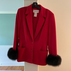 Mugler Red Jacket and Skirt